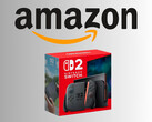 Nintendo Switch 2 met Amazon-logo boven console (Afbeelding bron: Amazon.com met bewerkingen)