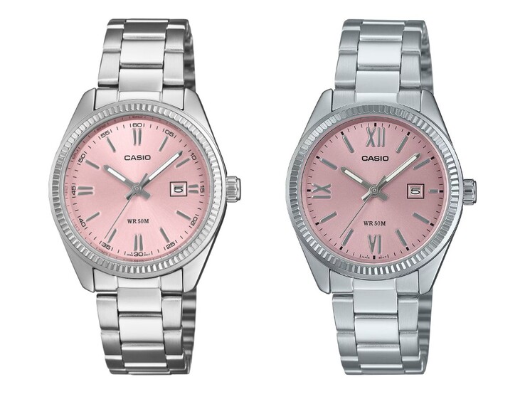 De Casio Heritage LTP-1302PD-4AV (links) en LTP-1302DD-4A1V (rechts) horloges