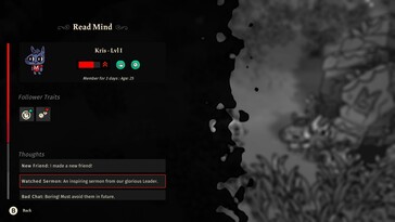 Afbeelding: Een screenshot van de gameplay van Cult of the Lamb.