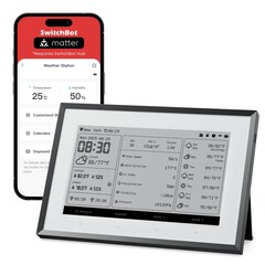 Het Switchbot Weerstation combineert een weerstation, wekker, kalender en smart home controller in één apparaat.