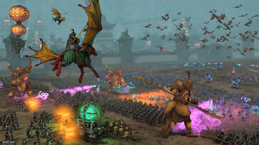 Een afbeelding van een gevecht in Total War: Warhammer III