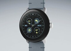 De Pixel Watch 2 met de nieuwe Moondust Crafted Leather Band. (Afbeeldingsbron: Google)