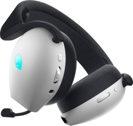 Alienware Dual-mode draadloze headset AW720H - Lunar Light. (Afbeelding Bron: Dell)