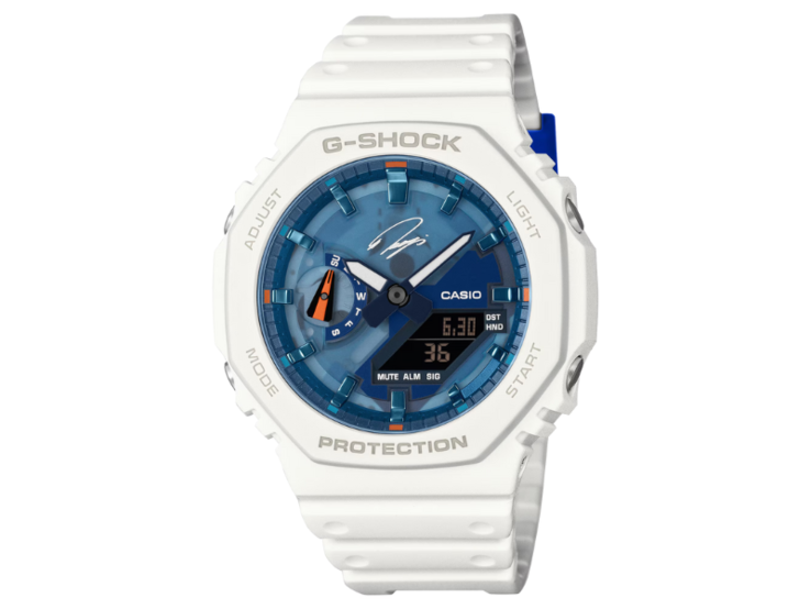 Het Casio G-Shock x Ryo Ishikawa GA-2100RI25-7A horloge. (Afbeeldingsbron: Casio)