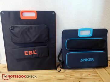 Opgevouwen: EBL ESP-100 naast de Anker 625