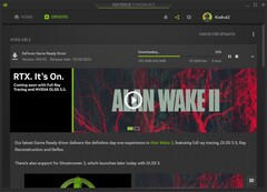 Nvidia GeForce Game Ready Driver 545.92 update downloaden in GeForce Experience (Bron: Eigen)