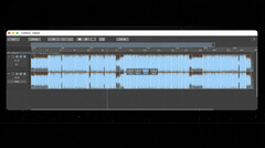 Audionaut, een opensource-multitrack-audio-editor met een audiogolfvorm op de bewerkingstijdlijn.