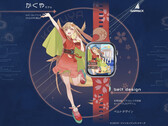 Super Kaguya-hime! Kaguya-smartwatch met rood bandje in personagethema en anime-wijzerplaat