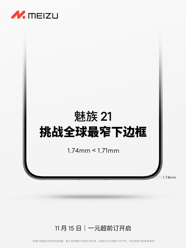 Meizu hypet de 21 in termen van een zeer specifieke display-upgrade. (Bron: Meizu via Weibo)