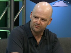 Een foto van Dan Houser, medeoprichter van Rockstar Games en Grand Theft Auto