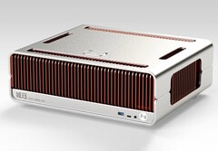 Dankzij een stevig koperen koellichaam heeft deze behuizing helemaal geen ventilator nodig. (Afbeeldingsbron: FanlessVC)