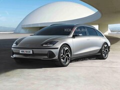 Volgens deze onofficiële renderfoto's zou de Hyundai Ioniq 6 er geweldig uitzien als wagon (Afbeelding: Kolesa)