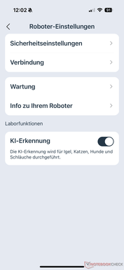 Robot instellingen