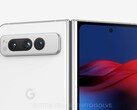 De Pixel Fold neemt de designtaal van de Pixel 7-serie en spant die over een groter canvas. (Beeldbron: @OnLeaks &amp; Howtoisolve)