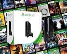 Xbox 360 console getoond met retro games