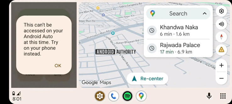 Android Auto Widgets (Afbeelding Bron: Android Authority)