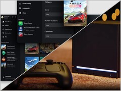 Xbox-app op Windows (boven) en Steam Machine (onder).