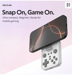 De Abxylute Snap-on magnetische gamecontroller schuift en zwenkt in positie voor gebruik met smartphones. (Afbeeldingsbron: Abxylute)