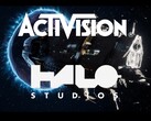 Logo’s van Activision en Halo Studios worden weergegeven