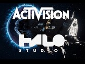 Logo’s van Activision en Halo Studios worden weergegeven