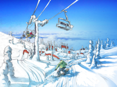 Concept art voor SSX Project Gravity door Gordon Wang (bron: ArtStation)