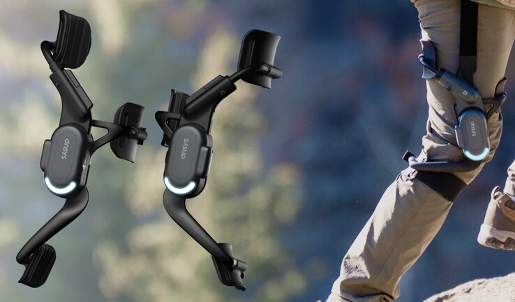Een enkel Dnsys Z1 knie-exoskelet kan worden gebruikt om één been te ondersteunen, terwijl twee exoskeletten beide benen ondersteunen. (bron: Dnsys)