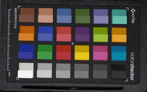 ColorChecker: De referentiekleur wordt in de onderste helft aangegeven