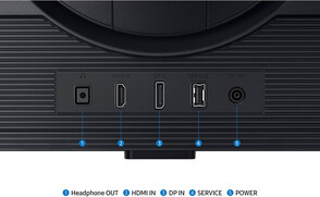 Poorten van de gamingmonitor (Afbeelding bron: Samsung)