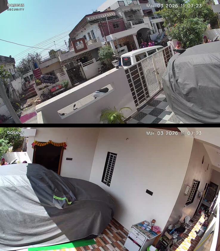 Afbeelding van de voorkant van het huis bij daglicht