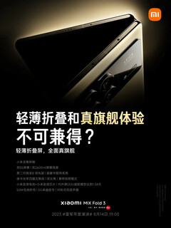 Xiaomi hypet de Mix Fold 3 in aanloop naar de lancering. (Bron: Xiaomi via Weibo)