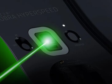 Razer Cobra HyperSpeed gebruikt een oudere Focus X 26K optische sensor. (Afbeeldingsbron: Razer)