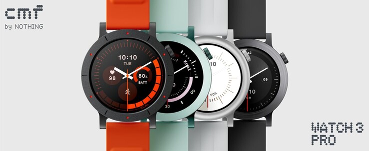 De CMF by Nothing Watch 3 Pro is nu verkrijgbaar in vier kleurstellingen. (Afbeelding bron: CMF by Nothing)