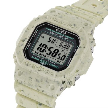 De G-5600BG heeft een subtiel, gemarmerd spikkelingseffect over de gehele buitenkant. (Afbeeldingsbron: Casio VS)