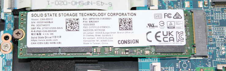 Een PCIe 4.0 SSD dient als de systeemschijf.