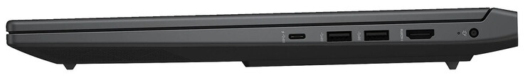 Rechterkant: USB 3.2 Gen 1 (USB-C; Power Delivery, DisplayPort), 2x USB 3.2 Gen 1 (USB-A), HDMI, stroomaansluiting