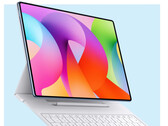 De MatePad Pro Max zal op 07 mei 2026 volledig worden onthuld. Afgebeeld: een render waarop de tablet met accessoires te zien is.