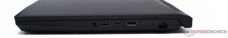 3.5 mm headset-poort, USB-A 3.2 (5 Gbit/s), USB-C 3.2 (5 Gbit/s), HDMI 2.0 (4K UHD tot 60 Hz), RJ-45 (Gigabit LAN)