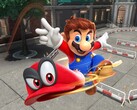 Mario en Cappy uit Super Mario Odyssey worden getoond