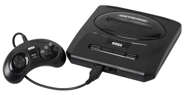 De Sega Genesis Model 2 met een controller met 6 knoppen (bron: Wikipedia)