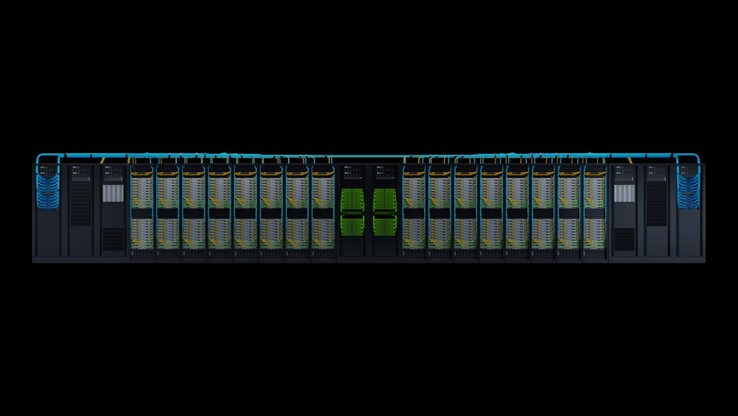 De DGH GH200 AI supercomputer verbindt 256 Grace Hopper Superchips met Nvidia's NVLink Switch System