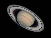 Een afbeelding van Saturnus met poollicht. (Afbeeldingsbron: WikiImages - Pixabay)