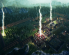 In Roman Triumph kunnen Goden vervloekingen voortbrengen, zoals stormen of ziektes. Afgebeeld - een ingame screenshot. (Afbeeldingsbron: Steam)