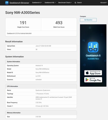 (Afbeeldingsbron: Geekbench)
