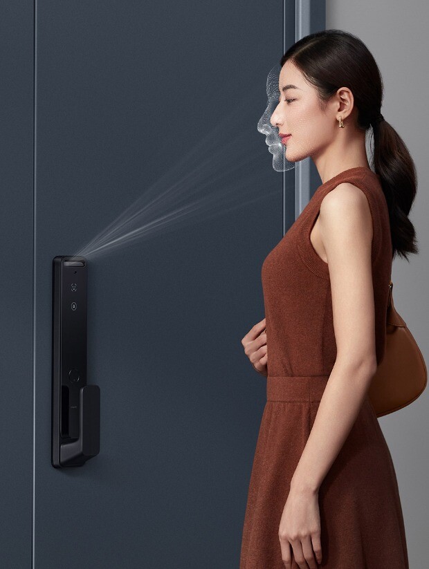 Het Xiaomi Face Recognition Smart Door Lock maakt gebruik van 3D gestructureerde lichttechnologie. (Beeldbron: Xiaomi)