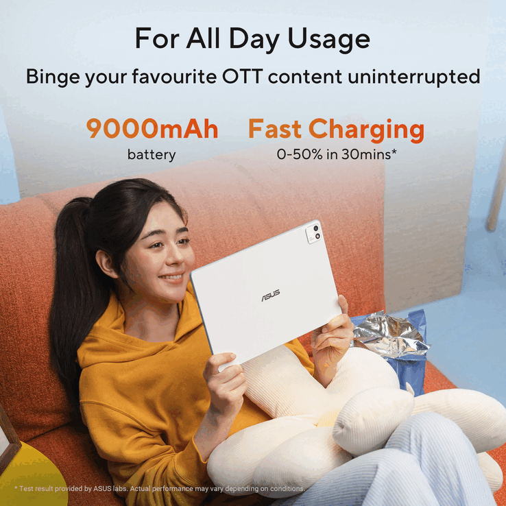 De Pad T3201 beschikt over een batterij met een capaciteit van maar liefst 9.000 mAh