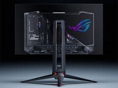 De nieuwste 27-inch gamingmonitor van Asus heeft zijn opvallende semi-transparante designtaal. (Afbeeldingsbron: Asus)