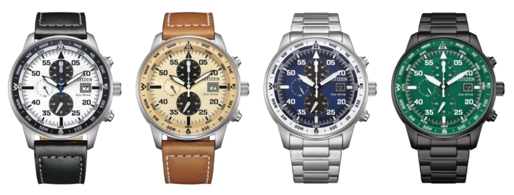 Van links naar rechts: de Citizen CA0880-07A, CA0880-15X, CA0880-58L en CA0885-54X horloges. (Afbeelding bron: Citizen)