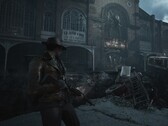 Screenshot van de gameplay van The Sinking City 2, waarop hoofdpersoon Calvin Rafferty te zien is.