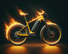 E-bike branden kunnen ontstaan tijdens het opladen van de accu, maar ook tijdens opslag (symbolische afbeelding: Dall-E / AI)