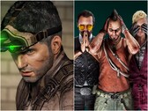 Sam Fisher uit Splinter Cell: Blacklist (links) en de schurken uit de Far Cry-reeks.